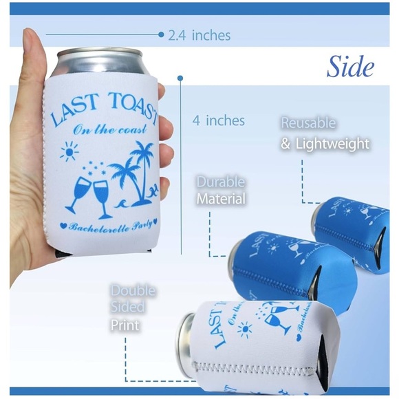 Last Toast On The Coast Bachelorette Party Can Sleeves(12 PCS) - Picture 4 of 5
